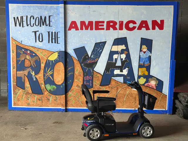 Accessible visit to American Royal mural with a mobility scooter rental, Kansas City