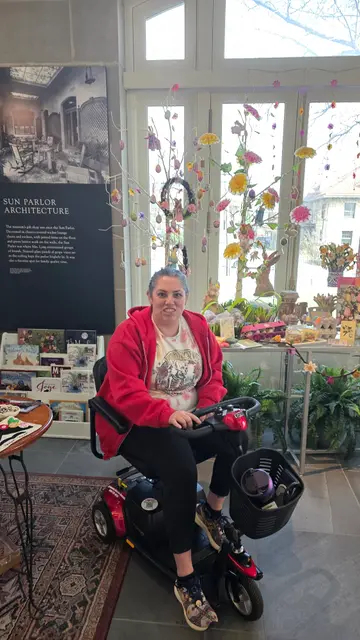 Accessible visit to a conservatory with a mobility scooter rental, Kansas City