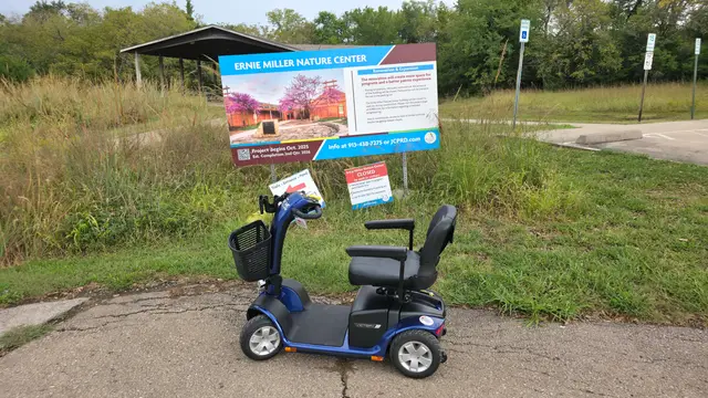 Mobility scooter rental at Ernie Miller Nature Center, Olathe