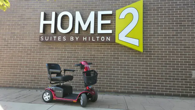 Mobility scooter rental delivered to Home2 Suites by Hilton, Kansas City