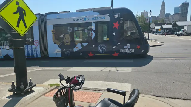 Mobility scooter from KC Mobility at KC Streetcar Welcomes The World in Kansas City