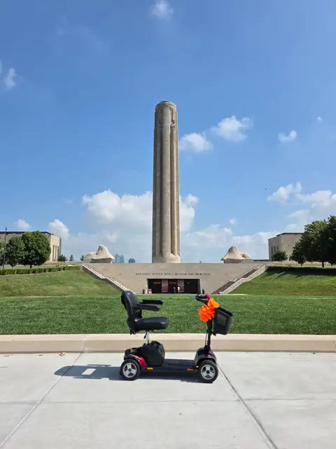 Mobility scooter rental at Liberty Memorial, Kansas City