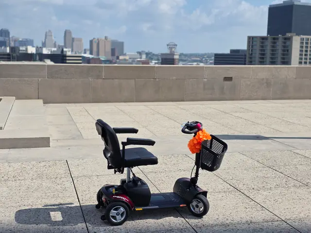 Accessible visit to Liberty Memorial deck with a mobility scooter rental, Kansas City