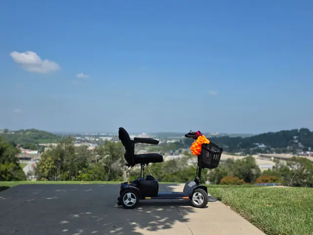 Mobility scooter from KC Mobility at Liberty Memorial overlook in Kansas City