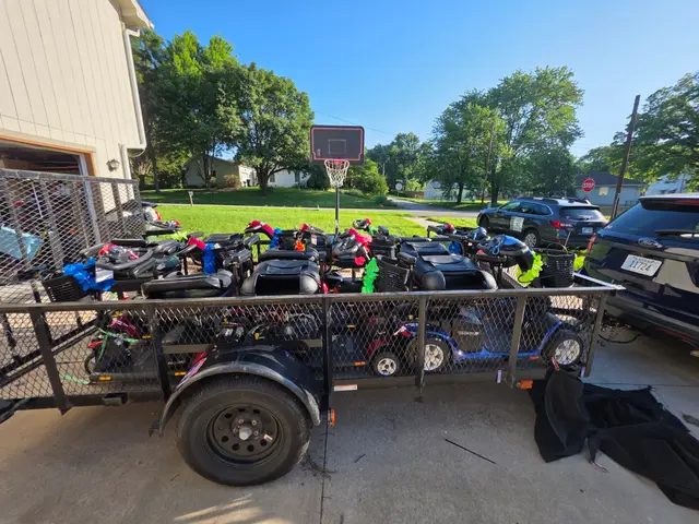 Accessible visit to a loaded trailer with a mobility scooter rental, Kansas City