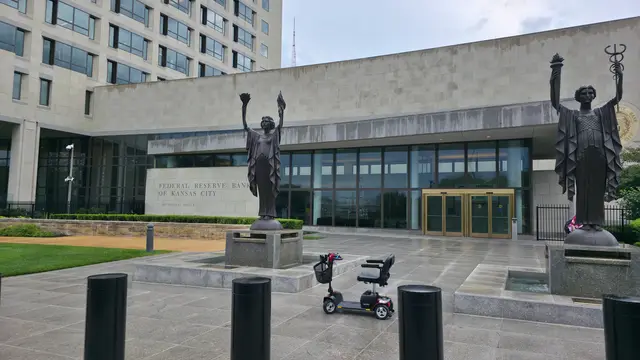 Mobility scooters on location at Municipal Auditorium plaza, Kansas City