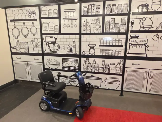 Accessible visit to Museum of BBQ kitchen exhibit with a mobility scooter rental, Kansas City