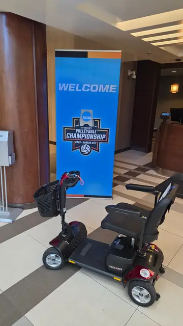 Mobility scooter from KC Mobility at NCAA Volleyball Championship in Kansas City