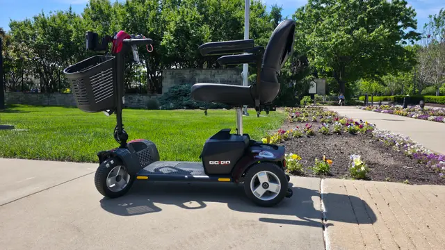 Mobility scooter rental at a scooter beside planting, Kansas City