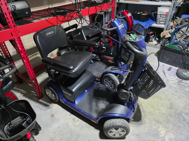 Mobility scooters on location at a winter fleet, Kansas City